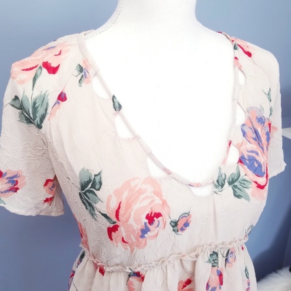 NWT Lucky Brand Floral Flutter Top - Picture 5 of 8